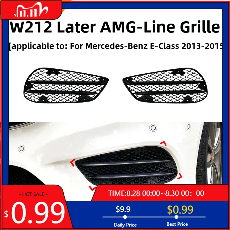 

Hot Ornaments For Mercedes Benz E-Class W212 Later AMG Line 2013-2015 Grille Front Bumper Car Sticker Exterior Modification Int