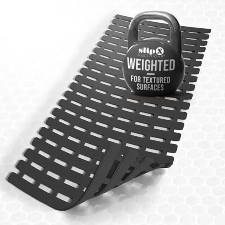 

Weighted Non Slip Bath Mat for Textured Tub and Shower Surfaces Patent Pending Anti Slip Bathtub Safety Without Suction Cups Do