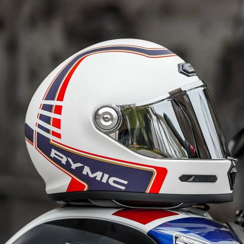

RYMIC DOT ECE Certification Retro Motorcycle Helmet Full Face Helmet Knight Locomotive Capacete Four Seasons Casco Para Motos
