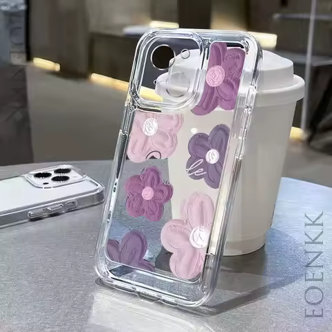 Flower Case For Samsung S23 Ultra Fundas Galaxy S24 S22 S21 S20 FE A55 A35 A15 A71 5G A72 A73 Note 10 20 Silicone Clear Covers