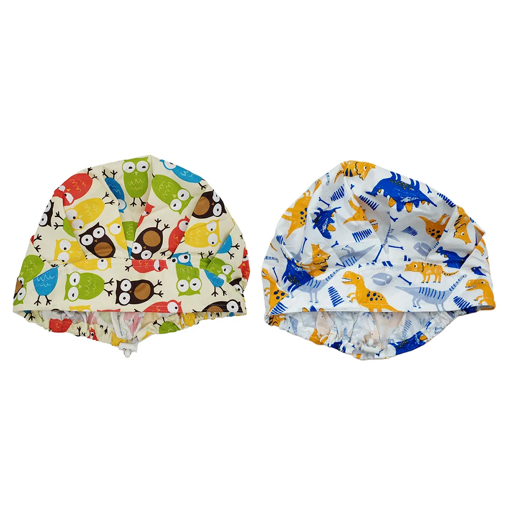 2pcs Nurse Cartoon Printed Doctor Cotton Working Hat (Dinosaur, Monkey) Operating Room Cap Operating Room Doctor Cap