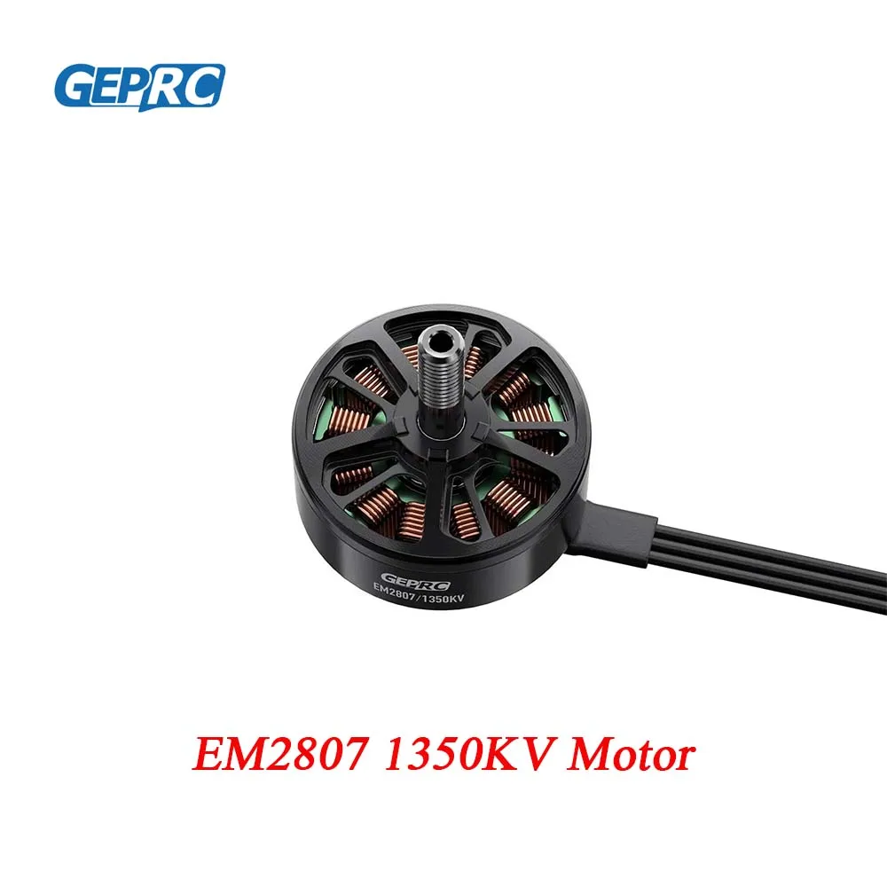 

GEPRC EM2807 1350KV Black Brushless Motor Ideal for 6/7/8 Inch RC FPV Freestyle Long Range Drone Multicopter
