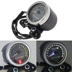 For CG125 GN125 Universal Multifunctional LED Digital Retro Motorcycle Speedometer USB Interface Turn Lights Motorbike Odometer