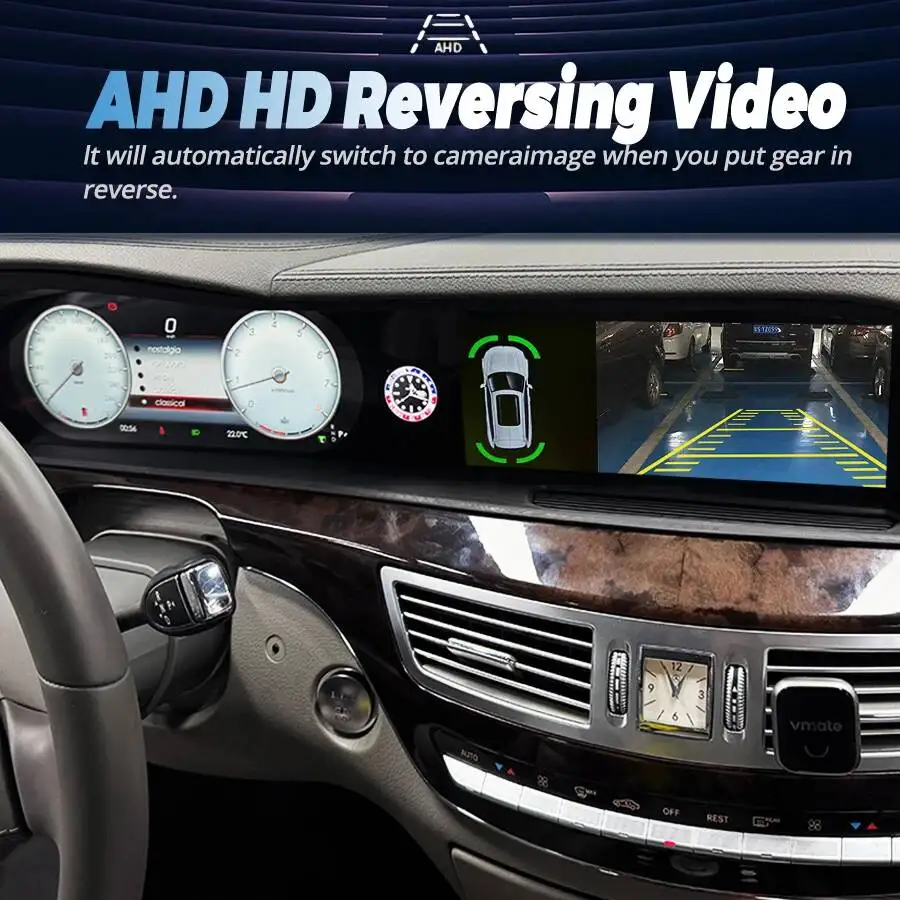 

LCD-плеер с двумя экранами, Android Auto, GPS, автомобильная мультимедийная система для Mercedes-Benz S-класса W221 S250 S350 2006-2013 с умными часами и поддержкой CarPlay