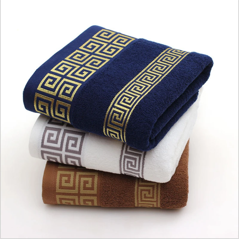 

34X75cm High Quality Soft Embroidered Towels Bathroom Water Absorbent Adult Hand Towel 100% Pure Cotton