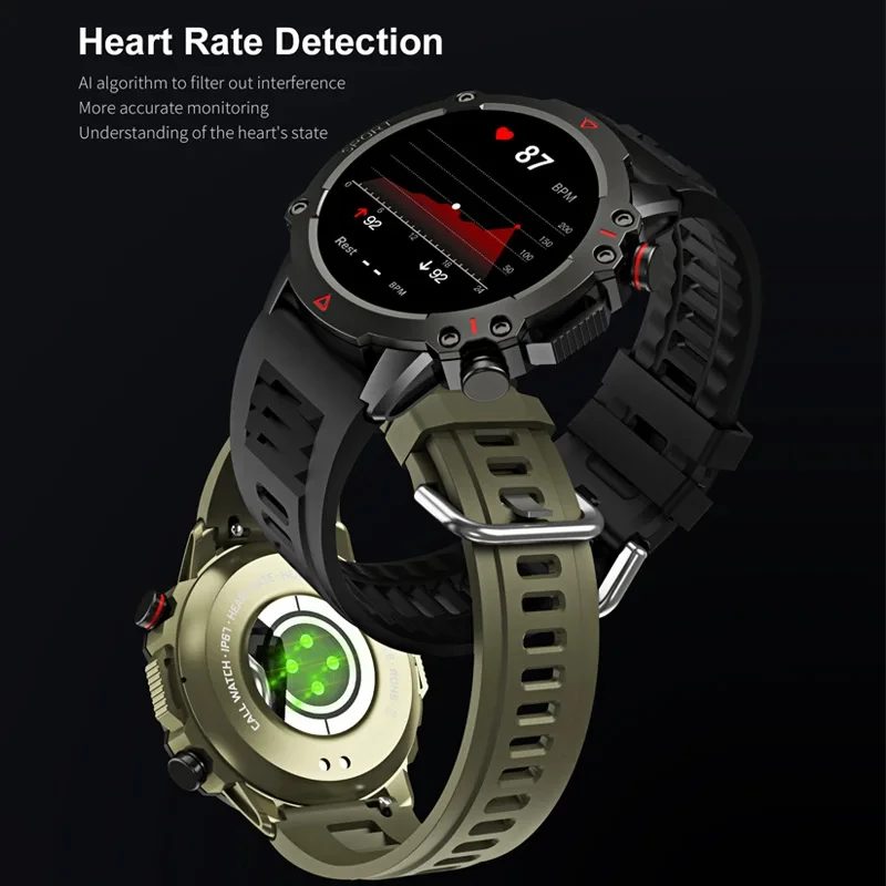 2024 nuovo Smart Watch Bluetooth Call AI Voice Assistant Outdoor Sports Track Tracker Smart Watches da uomo e da donna torcia elettrica