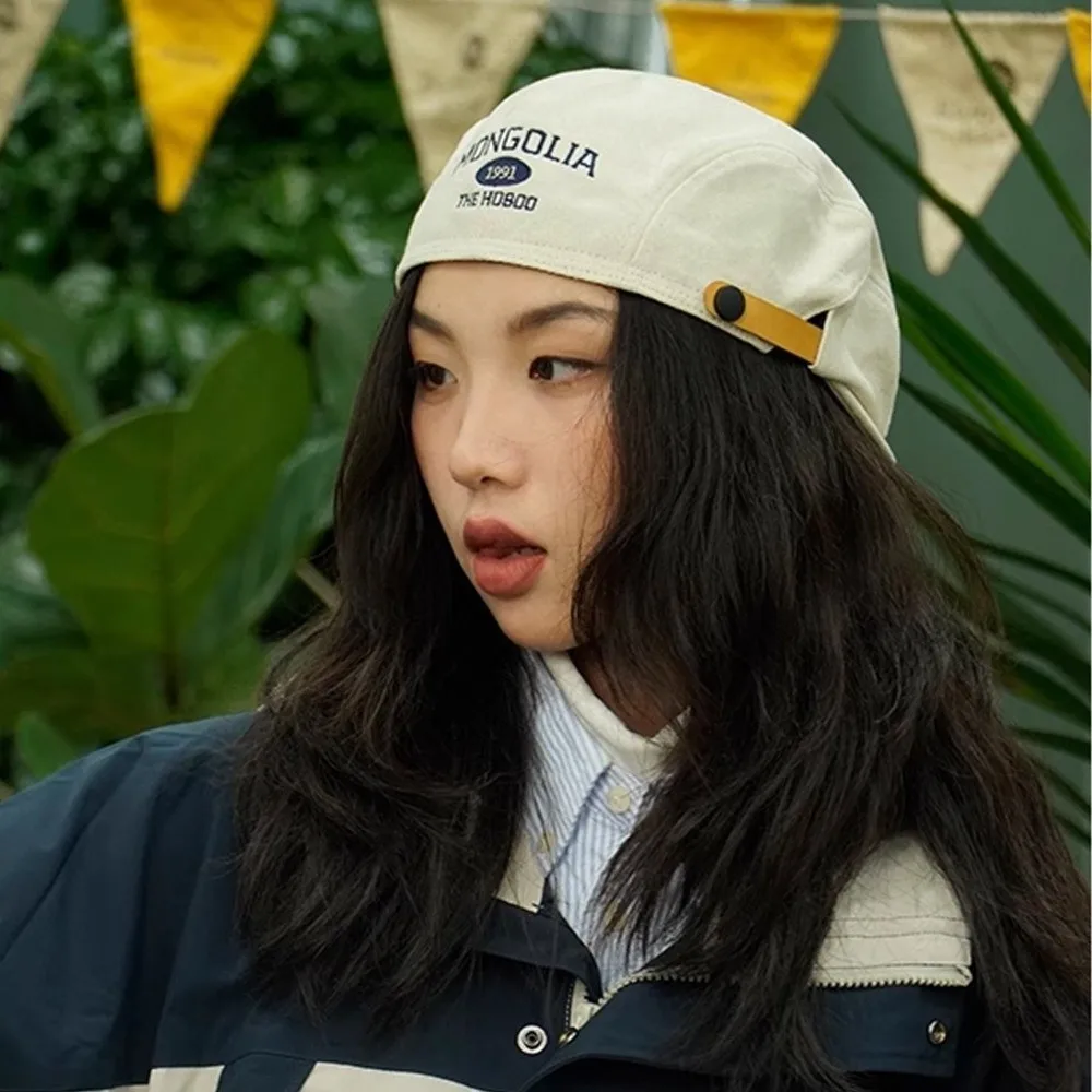 

Cool Cotton Letter Embroidery Beret Flat Adjustable Newsboy Cap Y2k American Style Forward Hat Spicy Girls