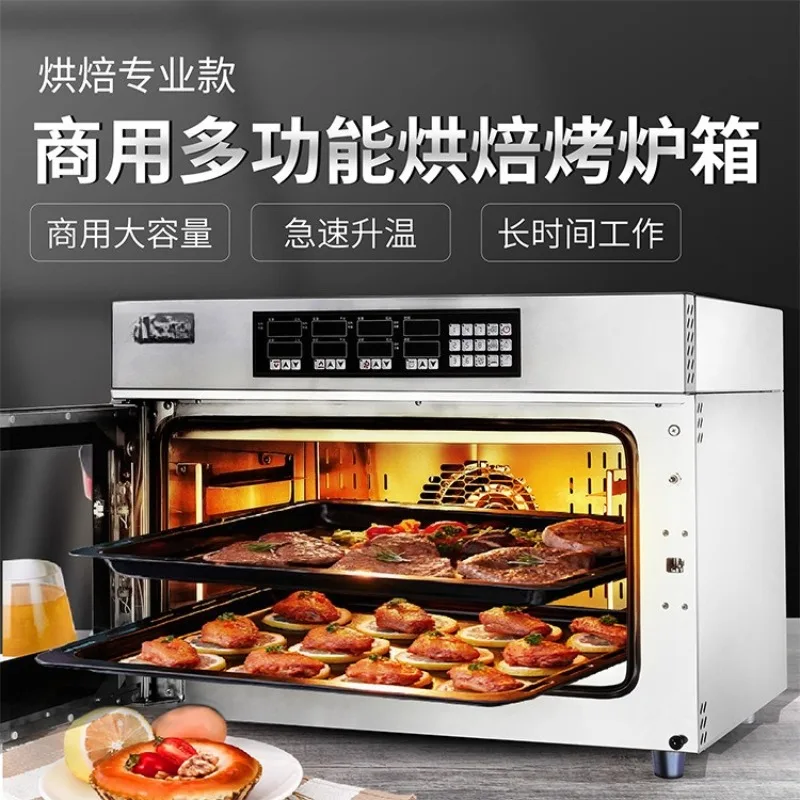 Commercial electric oven, double-layer large-capacity oven, multifunctional pizza hot air oven, spray steam , custom