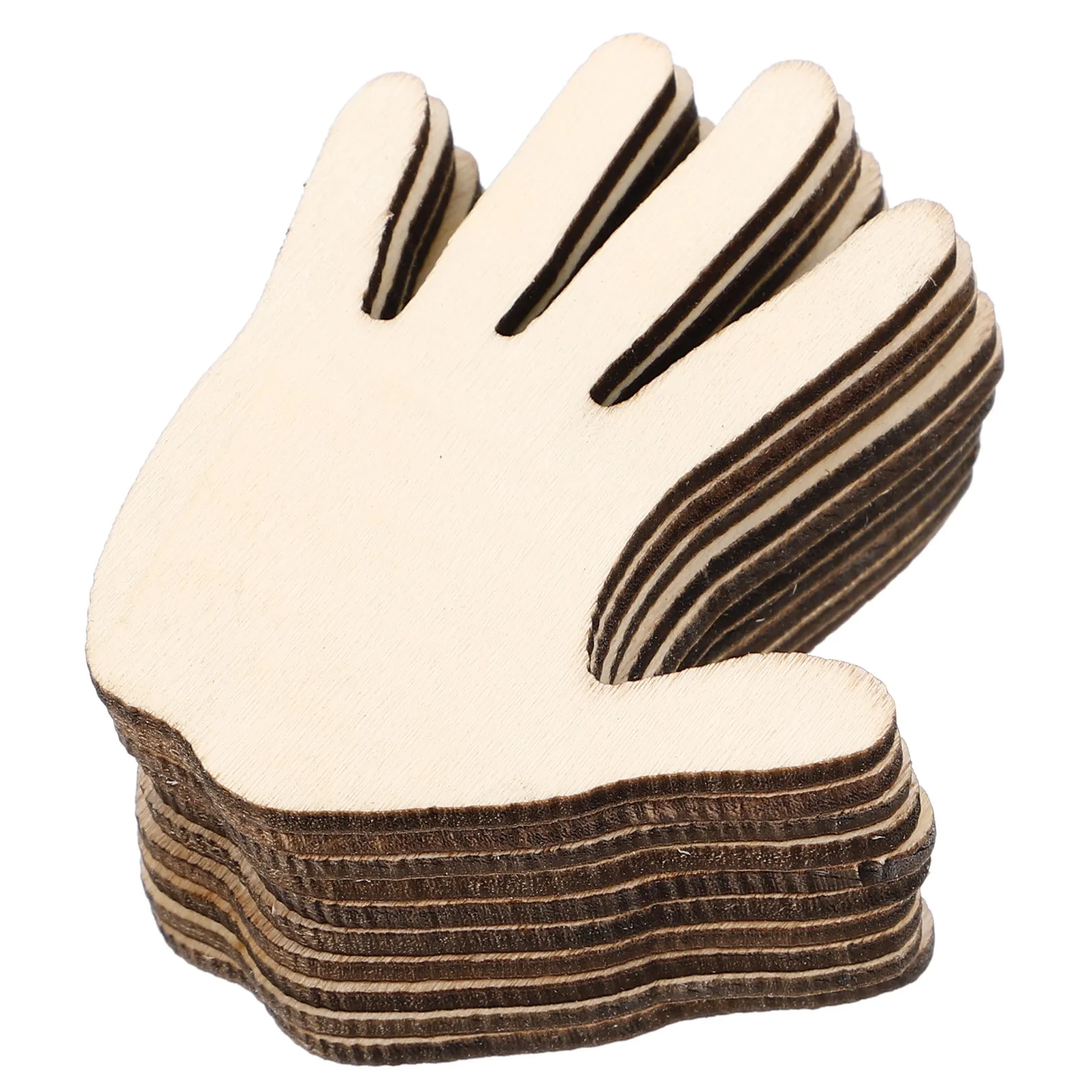 

10Pcs Wooden Hand Palm Cutouts DIY Unfinished Wood Craft Supplies for Party Classroom Decoration Painting Craft Accessories