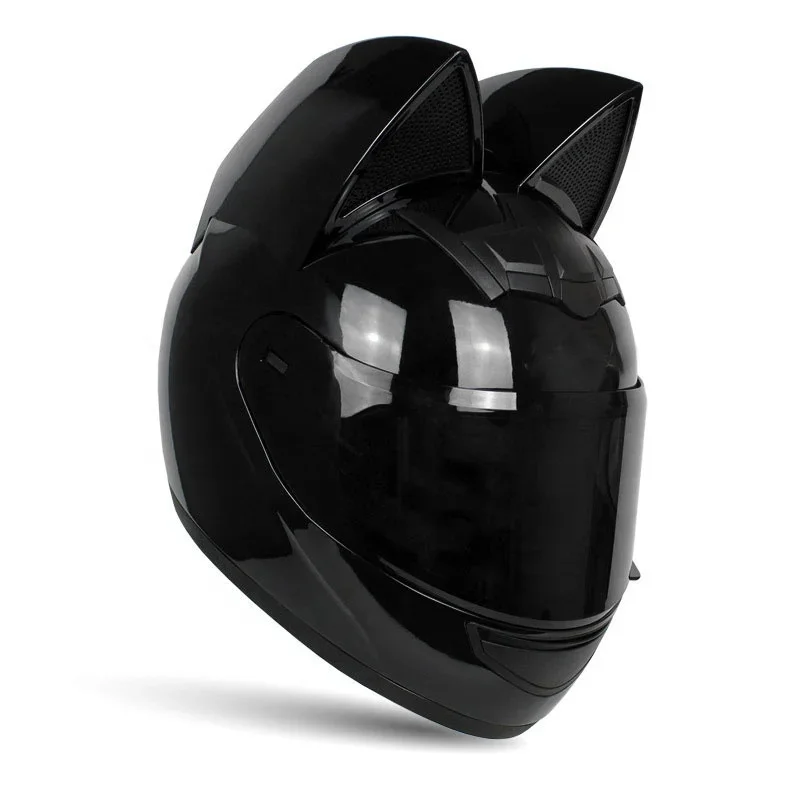 

Dot Modular Removable Cat Ears Helmet Full Face Dual Visor Flip Up Moto Helmet Motorcycle Helmets