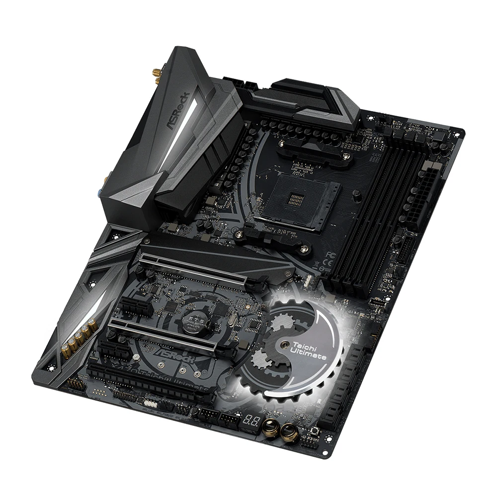 Imagem -03 - Placa-mãe Asrock-taichi Ultimate Amd X470 Ryzen 5950x r7 5700x3d r5 5600g Cpu Ddr4 Dimm Nvme M.2 Am4 Mainboard Suporta