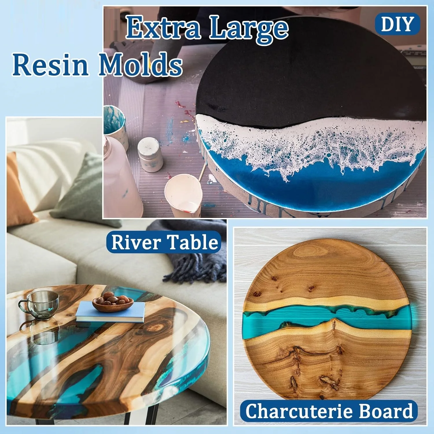Large Round Tray UV Resin Mold - Coaster Mold Round review and price
