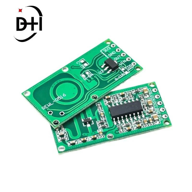 Módulo de sensor de radar de microondas RCWL-0516, interruptor de inducción de cuerpo humano, sensor inteligente, 5 uds./lote