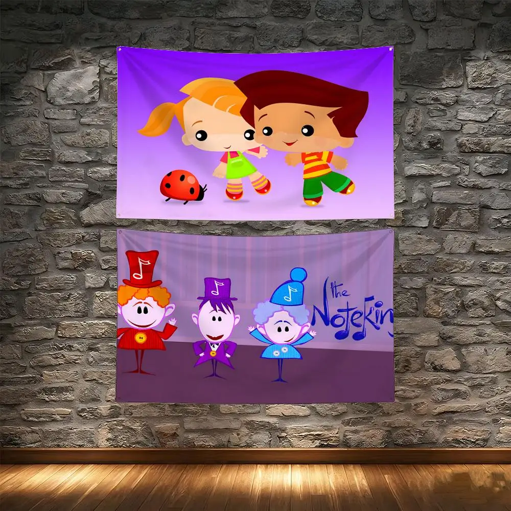 Kids Cartoon F-Fred and Fiona Flags Tapestry Creative Pattern Photo Living Room Wall Art Party Outdoor Decor