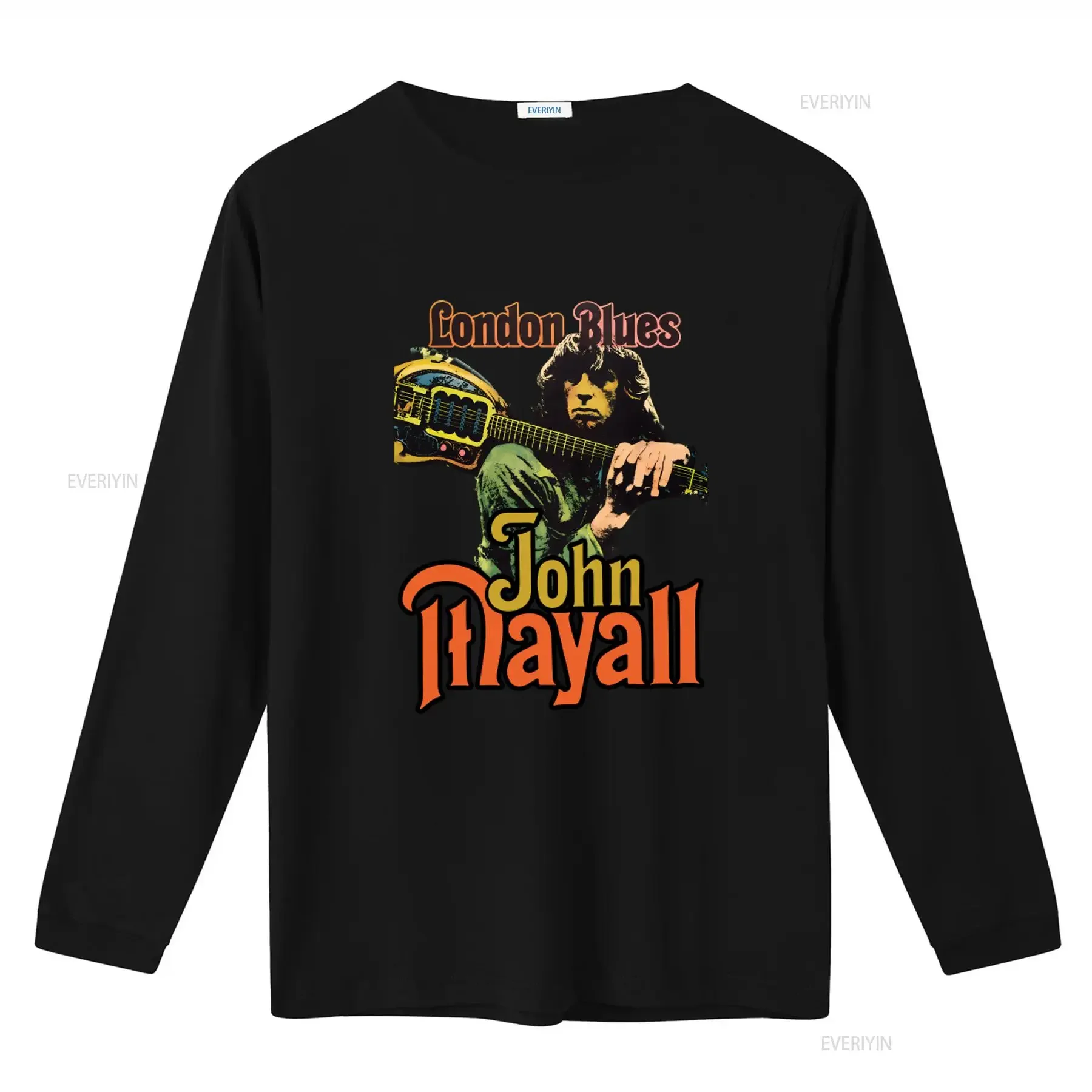 Cotton John Mayall London Blues 1964 1969 Album The Turning Point T Shirt vintage Washed streetwear Casual Stretched