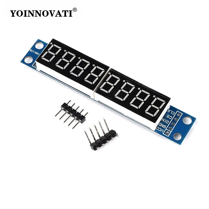 MAX7219 LED Dot Matrix 8 Digit Digital Tube Display Control Module For Arduino 3.3V 5V Microcontroller Serial Driver 7-segment
