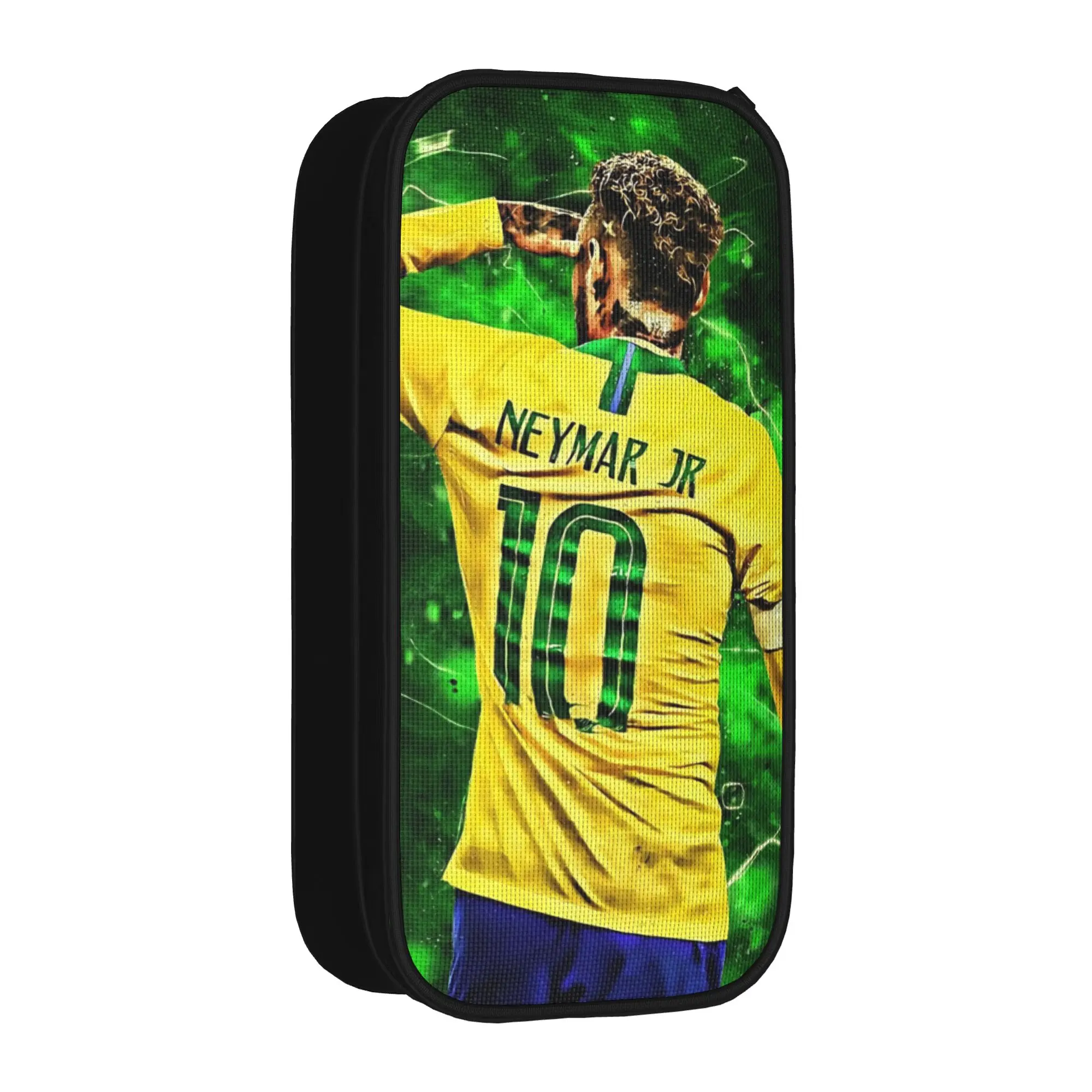 Футбольные пеналы Neymar's Brazil с номером 10, пеналы-футбольные мячи, держатели для ручек для студенческих сумок, школьные принадлежности, косметика, канцелярские товары
