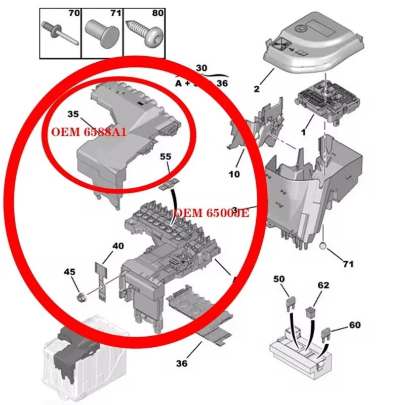 QM Car Protection Management Unit 9811475080 9665878080 9666817380 for 508 Battery Module Box Protection Unit