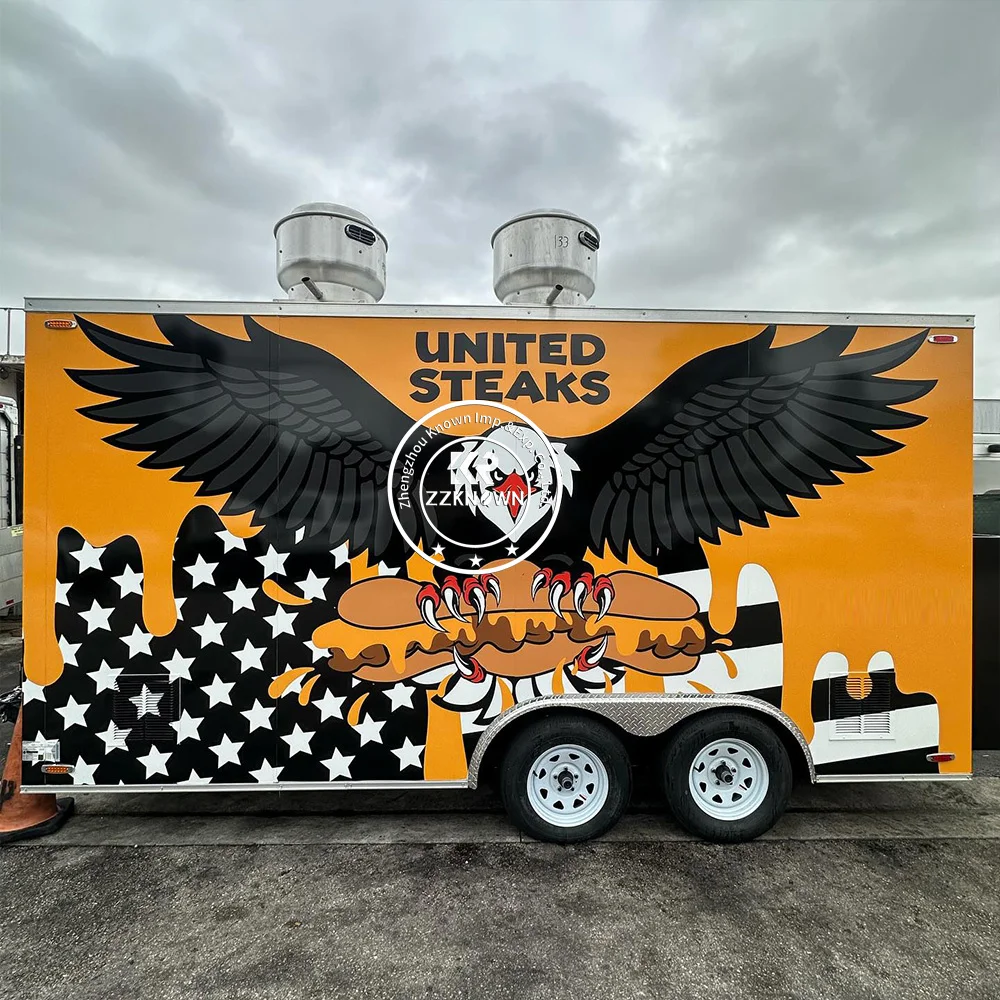 미국 도트 피자 푸드 트럭 롤링 카트, 패스트 푸드 기계, 스노우 콘 트레일러, 요리 트레일러, 커피 바, 햄버거 카트