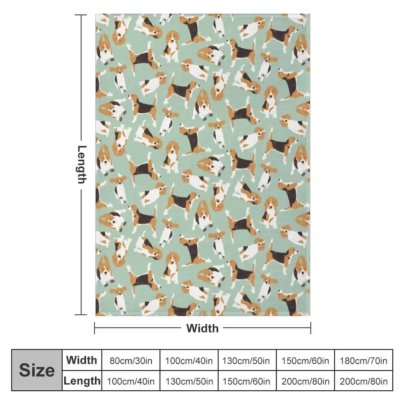 beagle scatter mint Throw Blanket Sofa Soft Beds Blankets