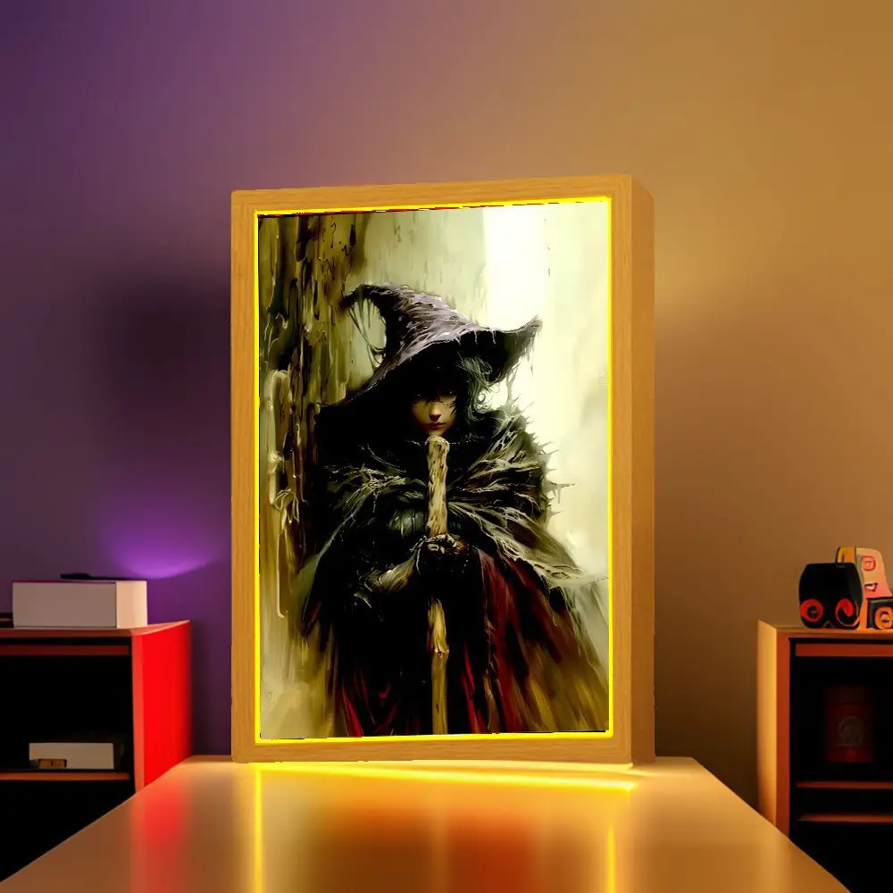 Anime Figure Light Painting Photo Frame Berserk Behelit Griffith Action Figures Led Lamps Room Decor  Chirstmas Gifts moon Lamp