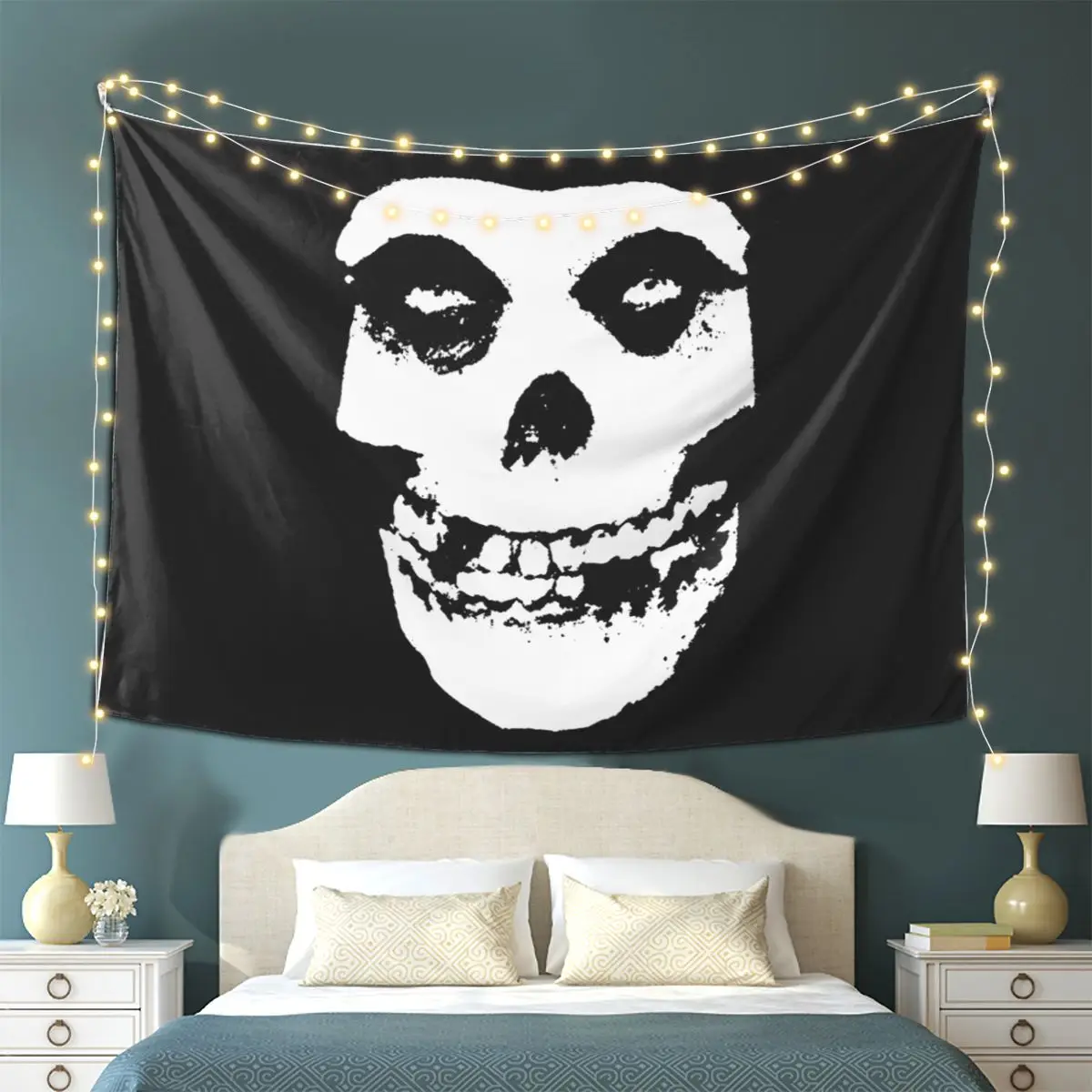 

Misfits череп гобелен настенный эстетический домашний декор гобелены для гостиной спальни