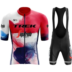 Cycling 2024 Shorts Man Complete TREK Shirt Uniform Men's Blouse Clothes Summer Jersey Pro Team Sports Set Suit Jerseys Bib Mtb