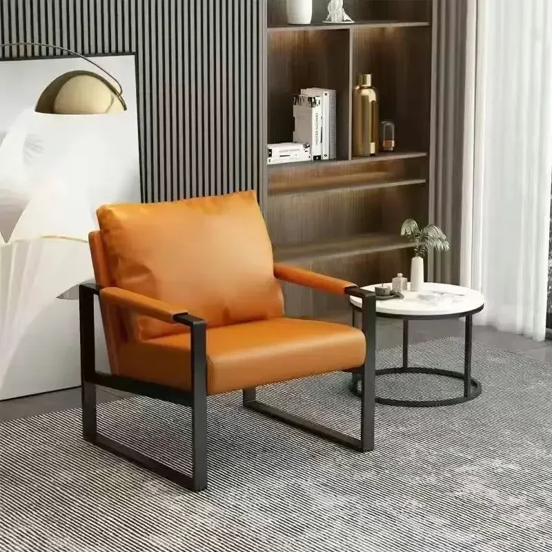 Light luxury designer single sofa chair B & B hotel leisure exhibition hall commercial negotiation reception sofa chair