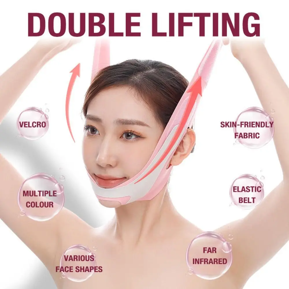 Dubbele Kin V Lijn Gezicht Shaper Huidverzorging Gezichtsmasker Wang Lift Up Band Anti Rimpel Band Gezicht Massager Face Lift Bandage