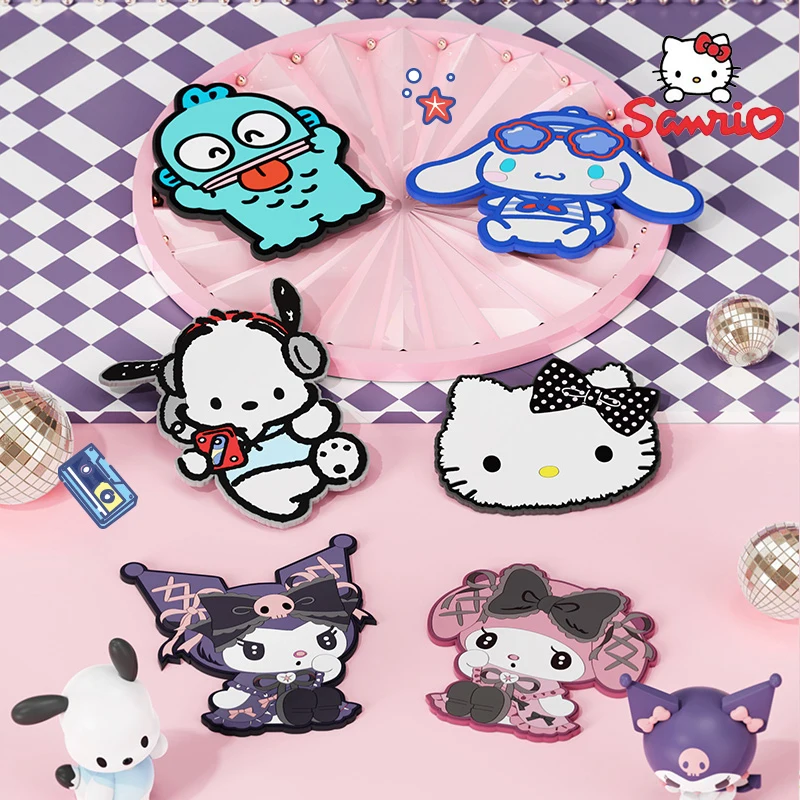 Sanrio Cartoon Cute Alien Cup Mat Kuromi Melody Hangyodon Insulated Anti Slip Water Cup Mat Room Decoration Kawaii Gift