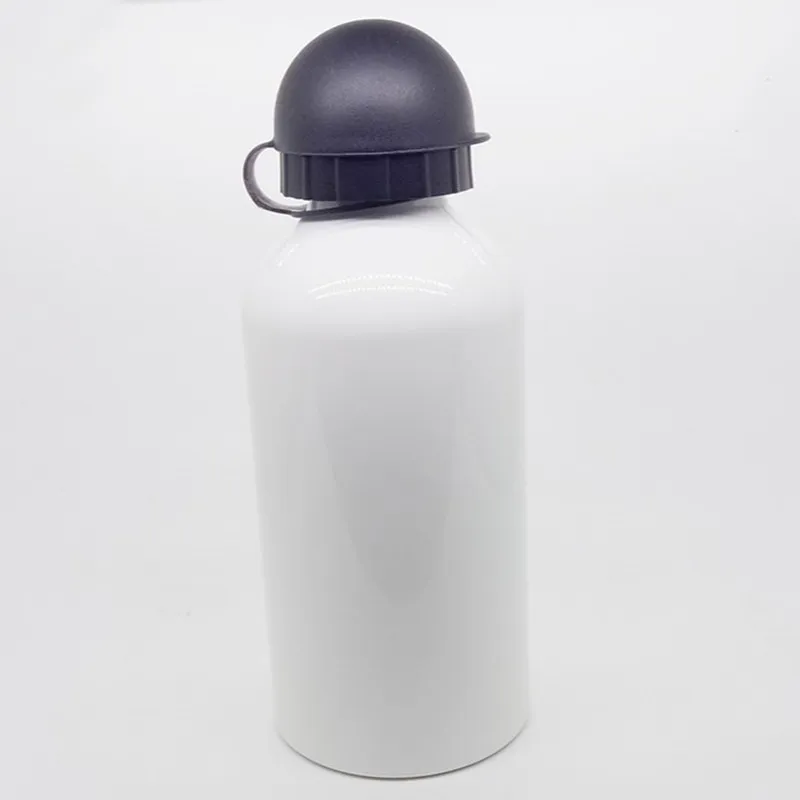 Portable Sublimation Blank 600ML White Aluminum Sport Water Bottle With Round Lids Drinkware Outdoor Tour Gym Cups For Kids