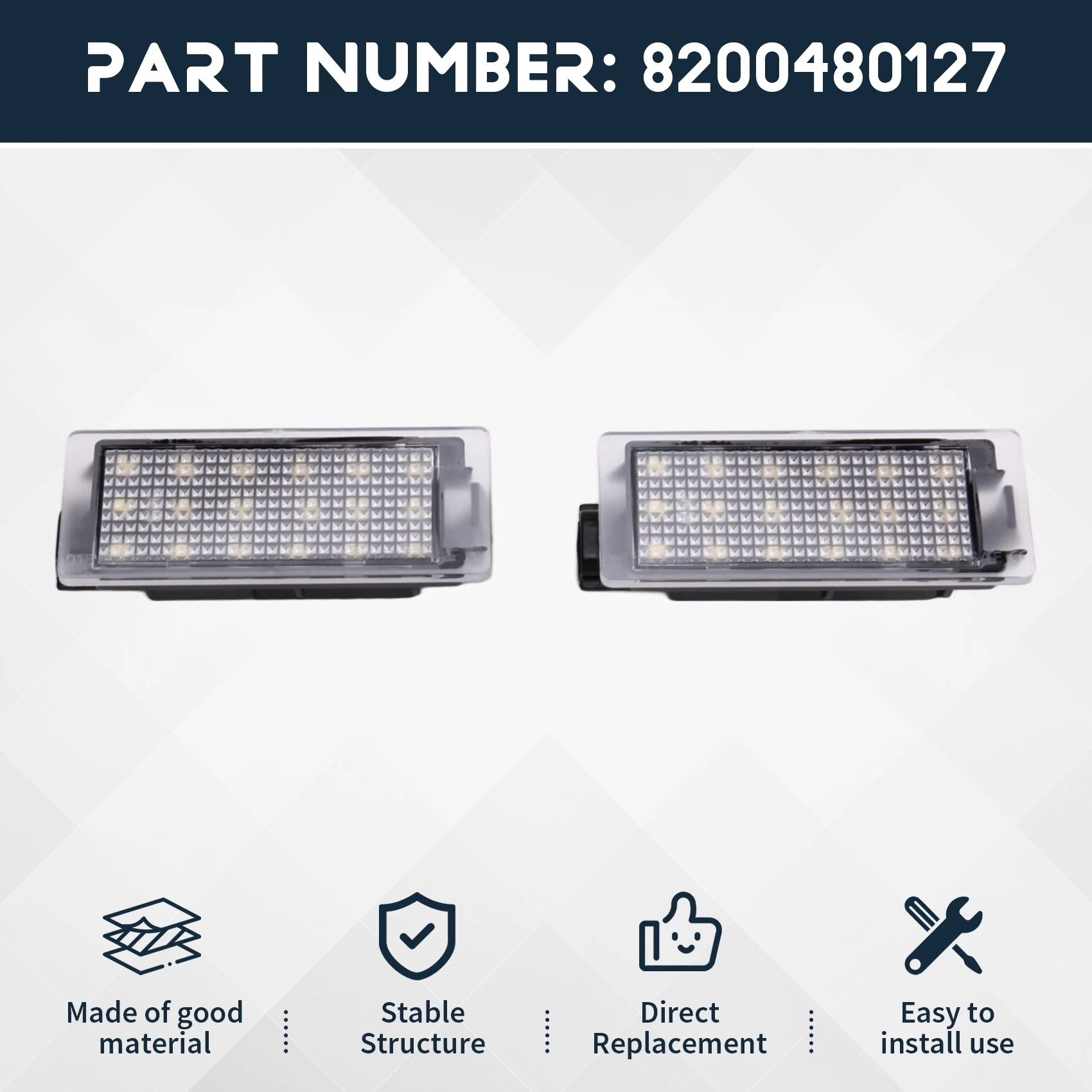 

Новый автомобильный светодиодный задний фонарь номерного знака для Renault Clio MK Espace Duster Laguan, код модели 8200480127