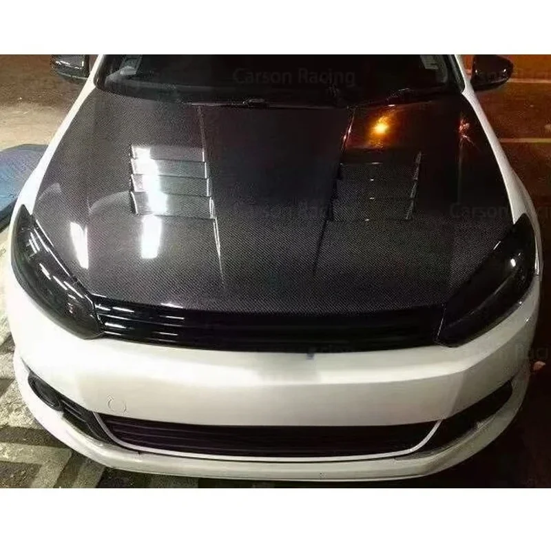 

Premium Real Carbon Fiber V Style Engine Hood MK6 R Exterior Upgrade