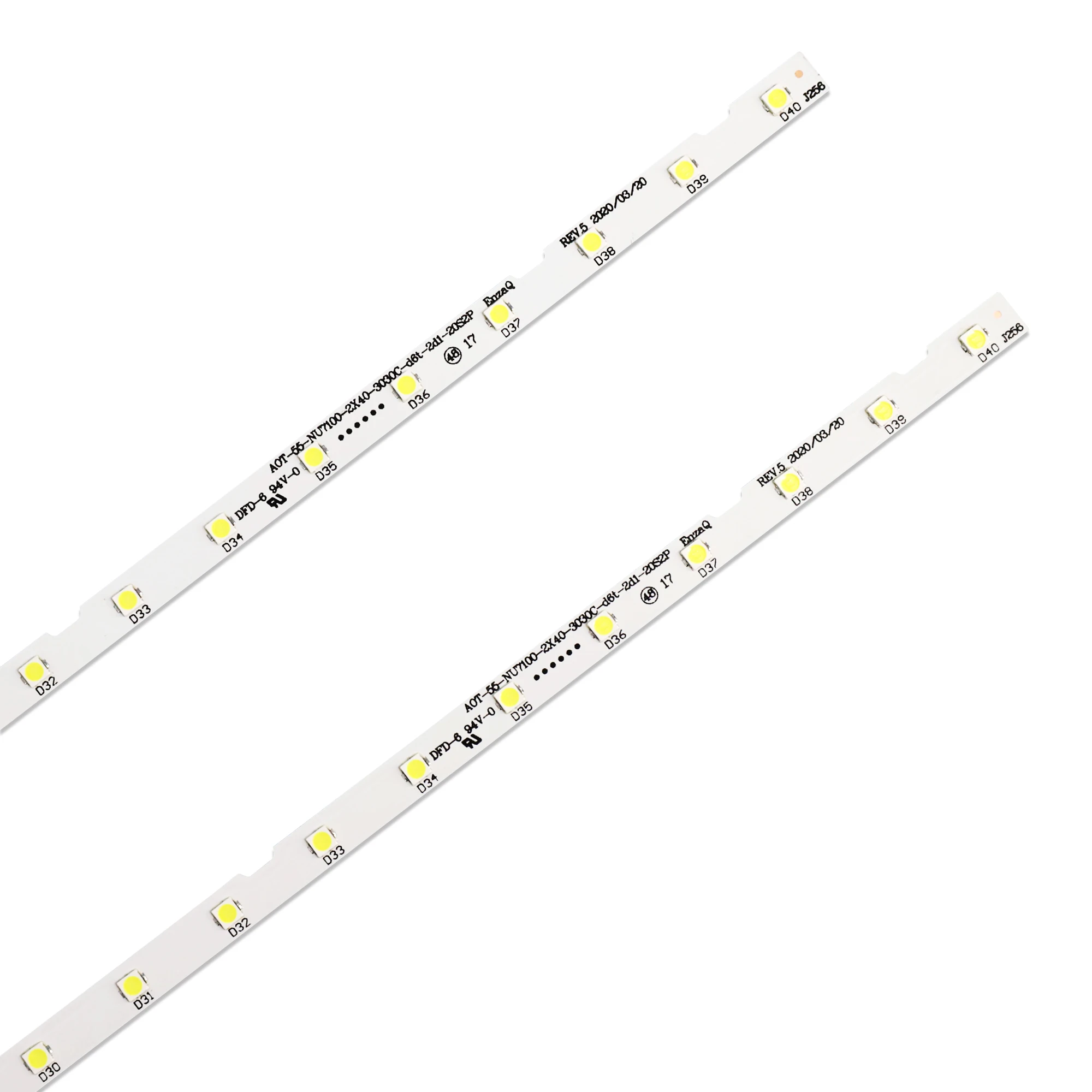 2 sztuk/partia podświetlenia LED do Samusng 55 nu7100 UE55NU7300 UE55NU7100 UE55NU7105 aot_55 _ nu7300 _ nu7100 BN96-45913A BN61-15485A