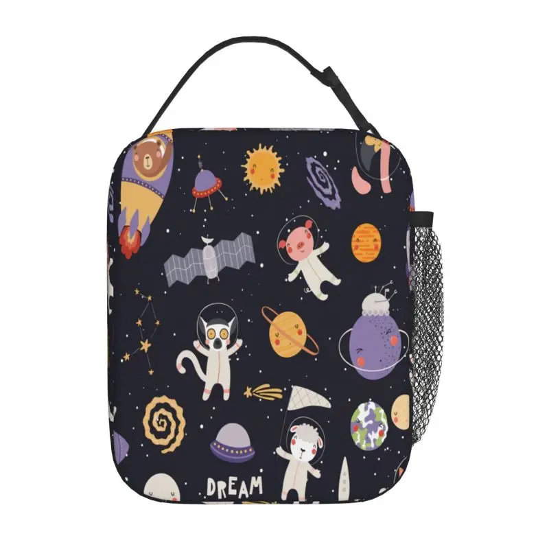 Astronaut sky cartoon Insulated Thermal Bag Lunch bag Foods Drink Storage Leakproof Picnic Camping Bags Outdoor Box beach