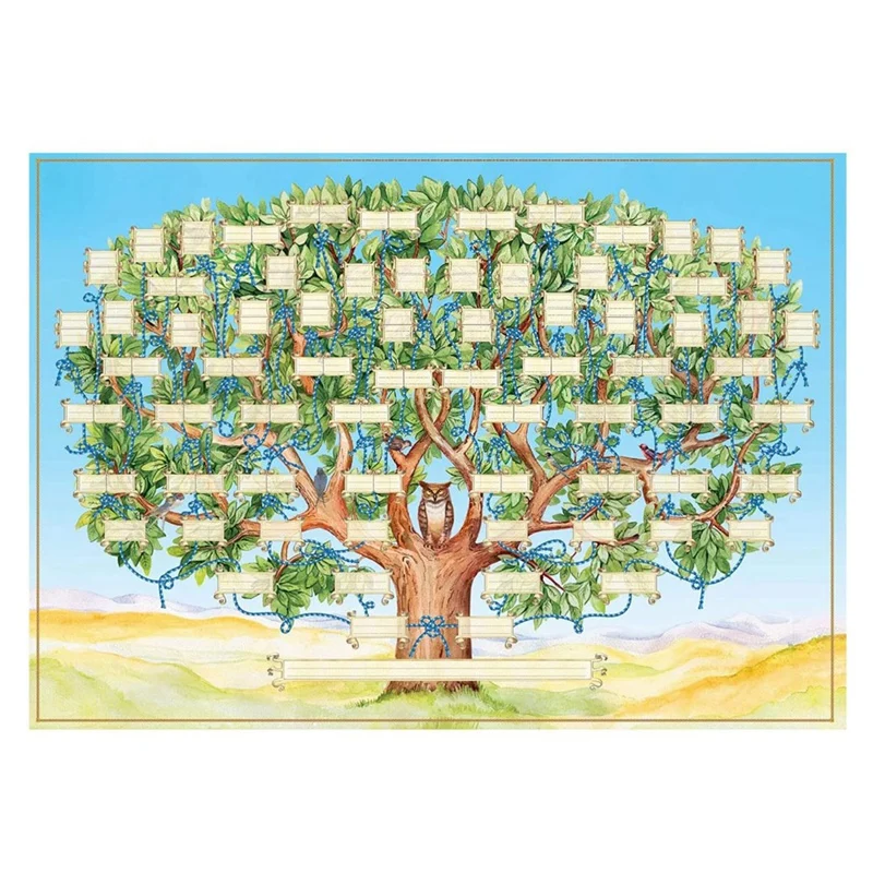 ABBO-Family Tree Chart To Fill In - Blank Ancestry Chart 6-Generation Fillable Genealogy Chart Genealogy Supplies