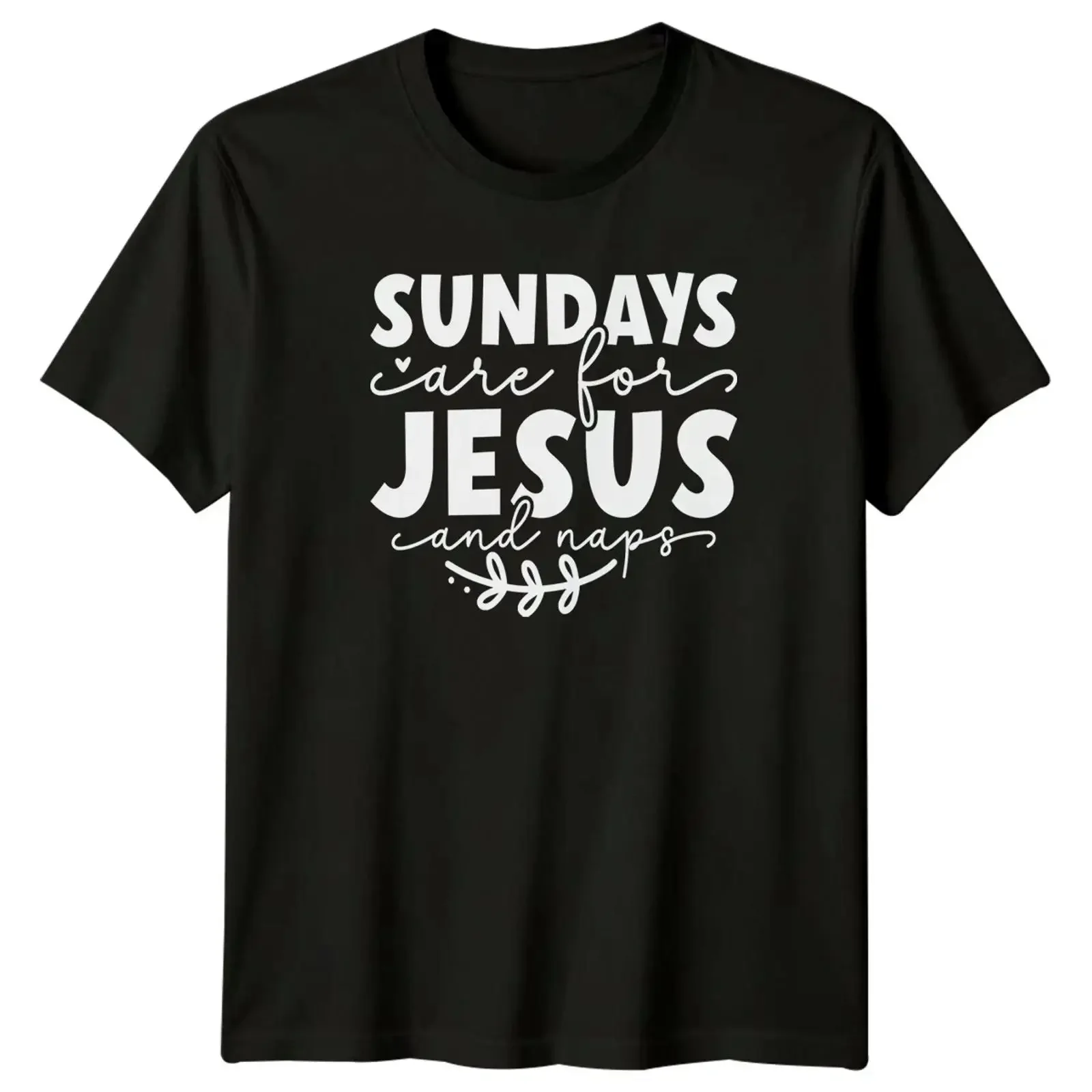 Sonntage sind für Jesus und Nickerchen T Shirt Christlicher Glaube Geschenk Sie Ihn vintage Washed Top For Everyday Wear