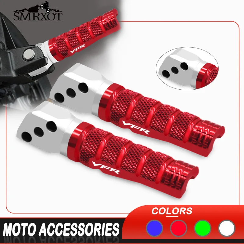 

vfr Motorcycle Rear FootPegs Passenger Foot Pegs Footrest For VFR750 VFR750R VFR800 VFR800F 2001-2015 Anti-slip Pedals