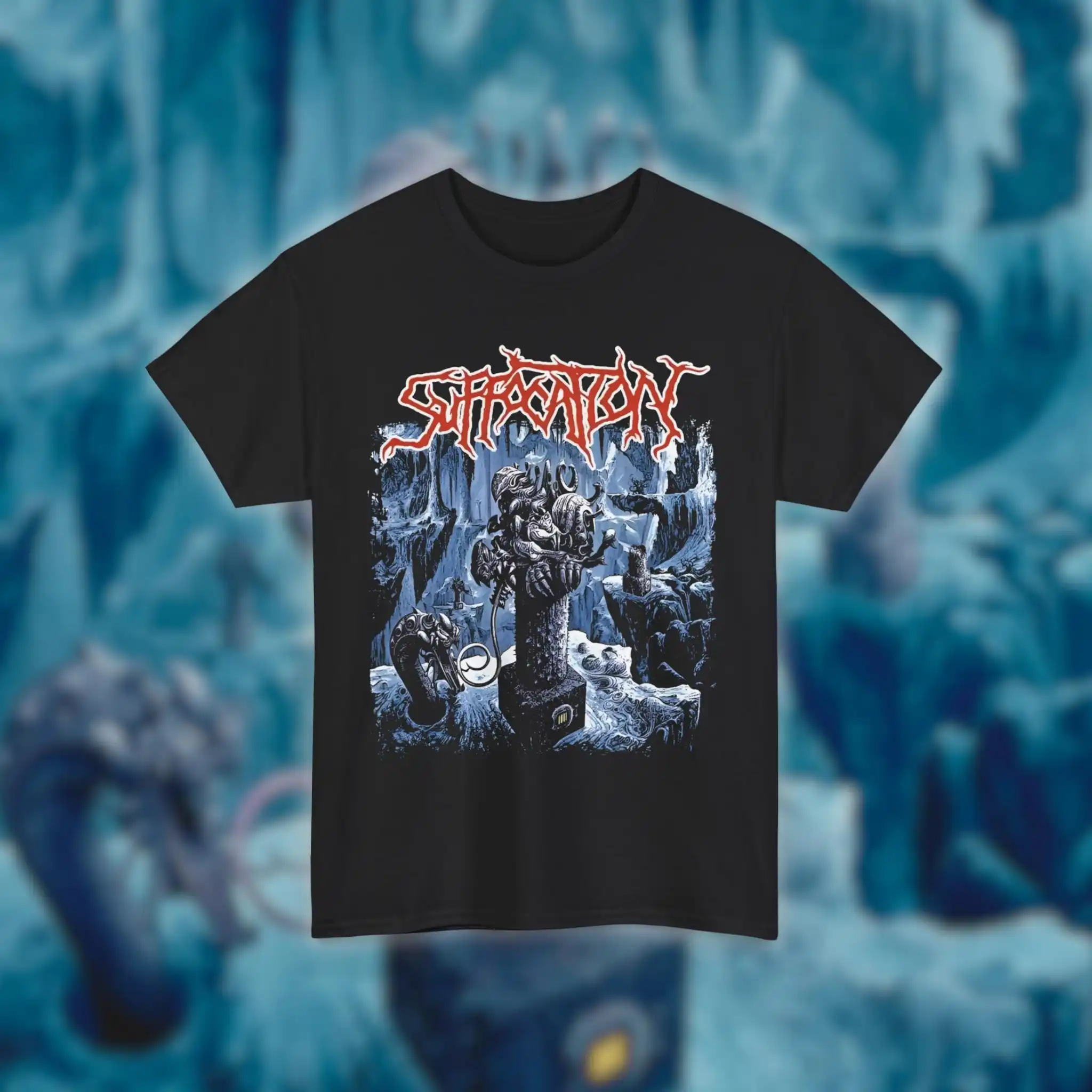 Suffocation Heavyweight Cotton T-shirt Oversized Streetwear Y2k Men Women Short-sleeved Casual Loose Soft Female Male Clothing