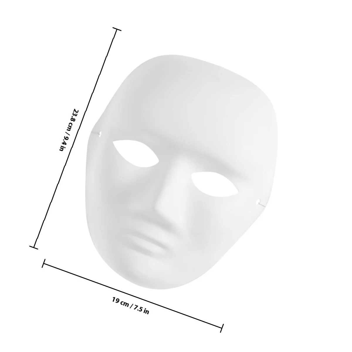 Masque de peinture à la main vierge, pâte écologique, visage complet, coloriage pour Costume de pâques, mascarade, fête, projet d'art artisanal