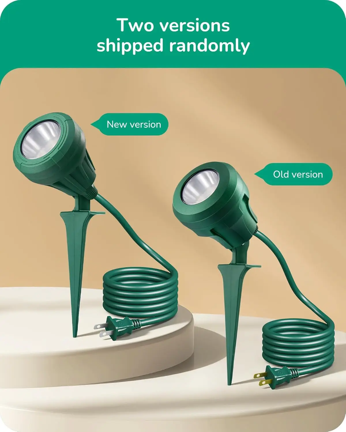 3가지 색상 렌즈가 있는 5.5W 실외 LED 스포트라이트, 180 °   정원 장식용 조절 가능한 방수 조경등, 4개 팩