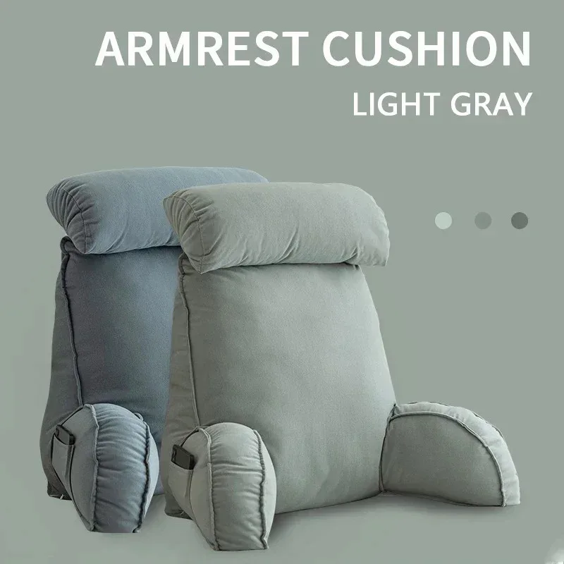 Almohada triangular para cabecero, cojín grande de lectura, soporte de posicionamiento para la espalda, almohada de cuña para dormir en la cabecera de la cama