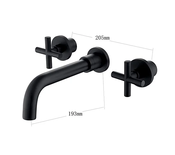 Products import from china wholesale Matte Black Bathroom basin faucet brass