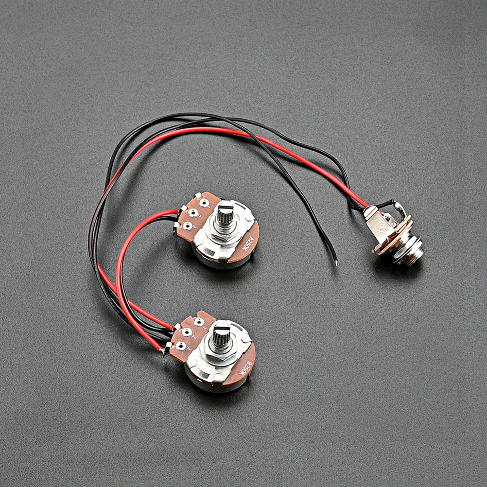 

1Set Guitar Bass Wiring Harness 250k Pots Replacement Harness Durable Electric Guitar Parts Supply Instrument Supply