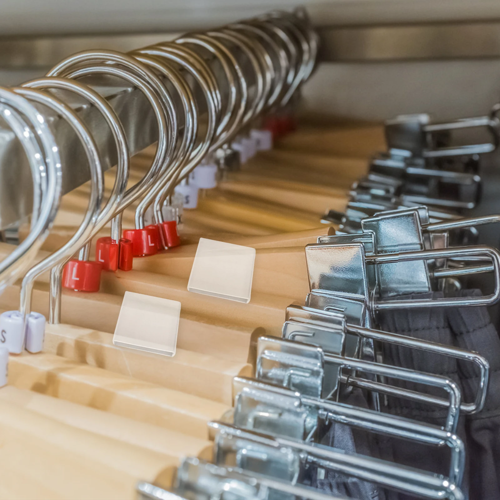 

50pcs Silicone Hanger Grips Clear Anti-Slip Strips For Pants Clothing Hanger Accessories Transparent Grip Non Slip Protection