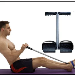 Portable Leg Toning and Abdominal Exercise Machine with Foot Pedals and Resistance Bands