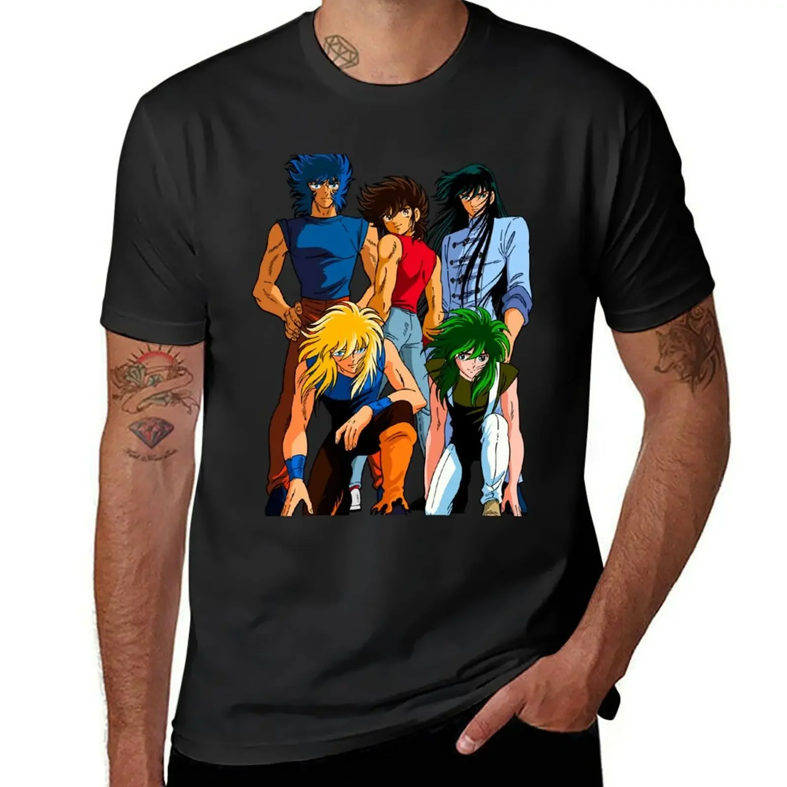 Saint Seiya Bronze Knights T-Shirt vintage graphic tee cute tops aesthetic clothes t shirt men