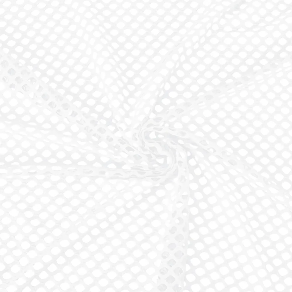 

63x39 Inch White Mesh Fabric by The Yard Big Hole Mesh Fabrics 2-Way Stretch Netting Fabric Slightly Spandex Fabrics