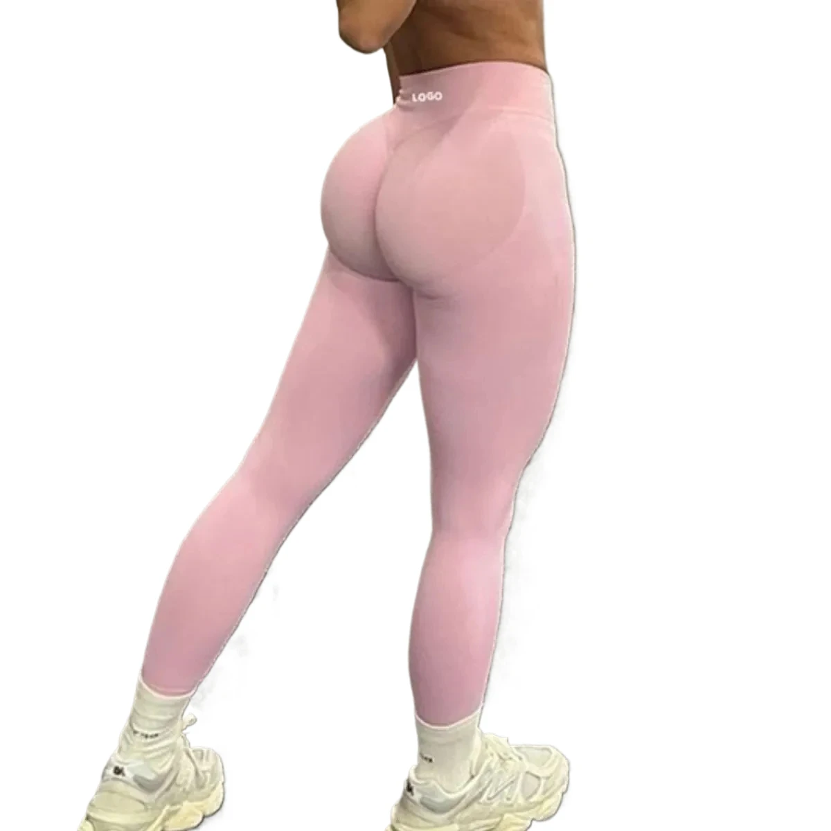 2025 nouvelles femmes Gym Yoga Sport pantalons d'entraînement trois jambes taille haute pêche hanche serré neuf jambes pantalon élastique Sport pantalon