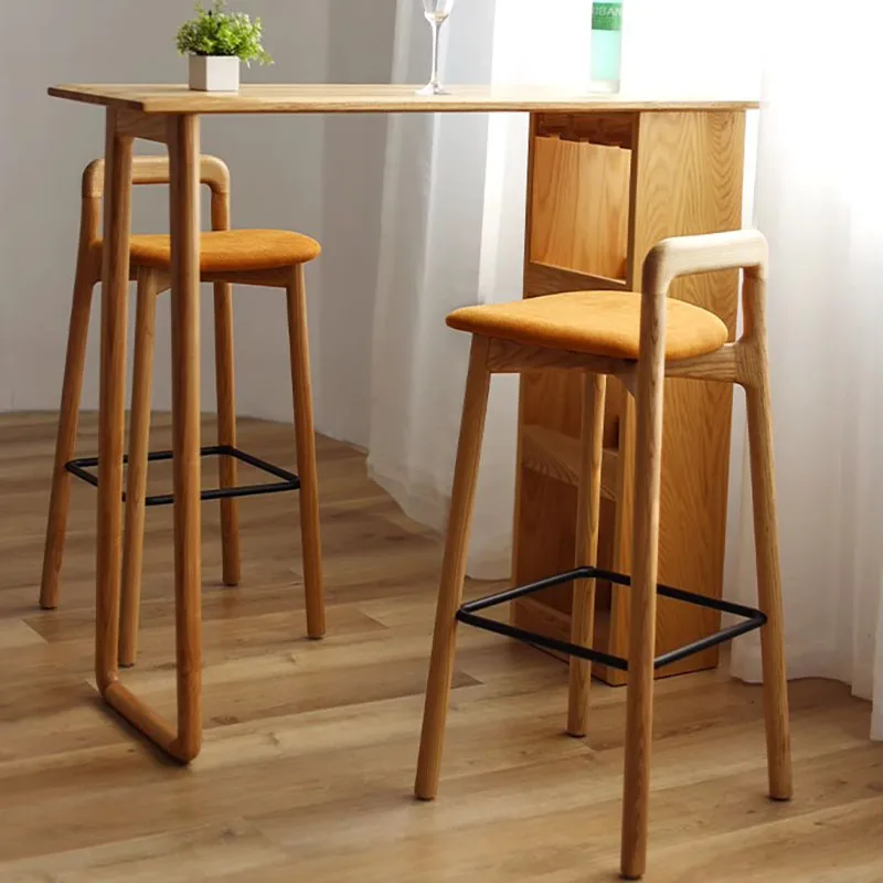 Highchairs Dining Bar Stools Chair Office Designer Reception Bar Stools Luxury Wooden Taburetes Altos Cocina Outdoor Furniture